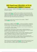 EBT Final Exam UPDATED ACTUAL Questions and CORRECT Answers
