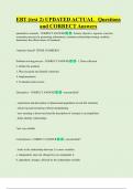 EBT &lpar;test 2&rpar; UPDATED ACTUAL Questions  and CORRECT Answers