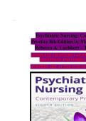 Complete Study Test Bank for Psychiatric Nursing&colon; Contemporary Practice&comma; 8th Edition &ndash; Mary A&period; Boyd & Rebecca A&period; Luebbert &vert; Practice Questions and Correct Answers&sol; Latest Edition 2026