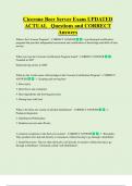 Cicerone Beer Server Exam UPDATED ACTUAL Questions and CORRECT  Answers
