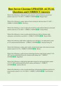 Beer Server Cicerone UPDATED ACTUAL Questions and CORRECT Answers