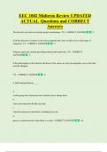 EEC 1002 Midterm Review UPDATED ACTUAL Questions and CORRECT  Answers