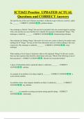 ICT2622 Practice UPDATED ACTUAL Questions and CORRECT Answers