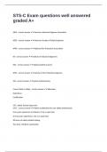 STS-C Exam questions well answered graded A&plus;