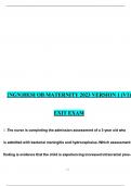HESI OB MATERNITY EXAM 2025