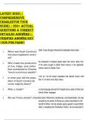 LATEST 2025&vert;&vert; COMPREHENSIVE CHARLESTON TOUR GUIDE&vert;&vert; 350&plus; ACTUAL QUESTIONS & CORRECT DETAILED ANSWERS&vert;&vert; VERIFIED ANSWER KEY 100&percnt; FOR PASS&excl;&excl;