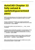 AutoCAD Chapter 12 fully solved & updated&lpar;guaranteed pass&rpar;&period;
