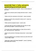 AutoCAD Test 1 fully solved & updated&lpar;guaranteed pass&rpar;