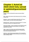 Chapter 1 AutoCad 2020-2024 fully solved & updated&lpar;guaranteed pass&rpar;&period;