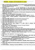 FIN2601  Chapter 3 Introduction to ratios  exam with verified  questions and answers 2023