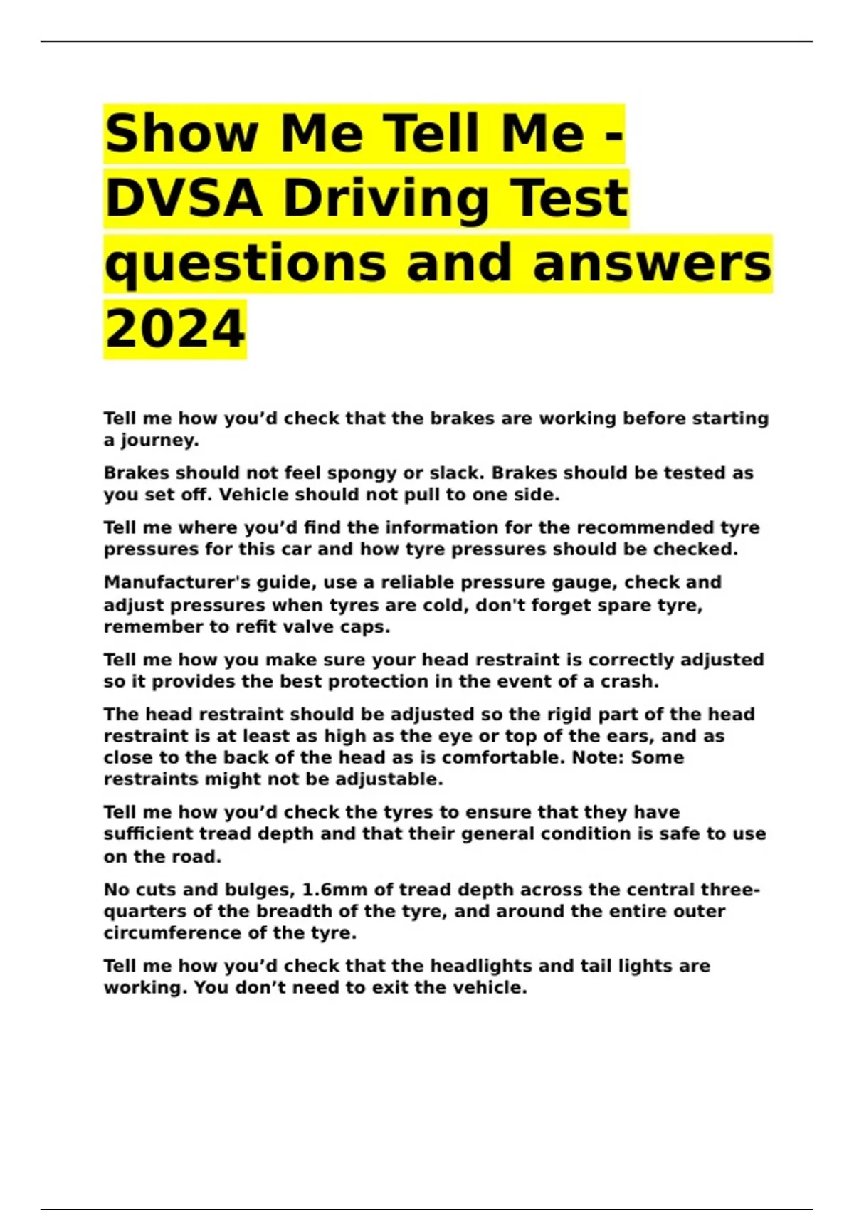 DVSA Theory Test Topic 15 - Practise video clips questions with 100 ...