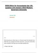 D550 Ethics for Accountants tips 181 question and answers 2025 Western Governors University