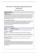 WGU C910 Task1 - Elementary reading methods and intervention Real Deal Study 