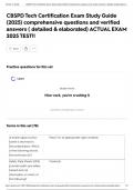 CBSPD Tech Certification Exam Study Guide &lpar;2025&rpar; comprehensive questions and verified answers &lpar; detailed & elaborated&rpar; ACTUAL EXAM 2025 TEST&excl;&excl;