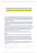 FNDH 400 Human Nutrition Unit 1 Test questions and answers well illustrated&period;