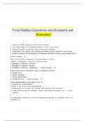 Food Safety Manager Flash Cards questions and answers latest top score&period;