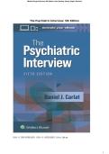 Daniel J&period; Carlat Psychiatric Interview 5e Test Bank &ndash;  Psychiatry Assessment &colon; Verified Questions & Answers for All Chapters
