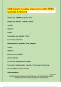 CNE Exam Review Questions with 100&percnt;  Correct Answers