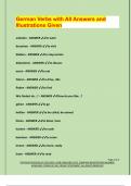 German Verbs with All Answers and  Illustrations Given