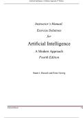 Solutions Manual & Instructor&rsquo;s Manual for Artificial Intelligence&colon; A Modern Approach&comma; 4th Edition by Stuart Russell & Peter Norvig &ndash; Complete Answers&comma; Code Solutions & Teaching Resources