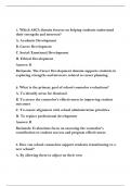 Verified Answers and Rationale for School Counseling Final Exam