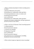 Verified School Counselling Review&colon; Answer Breakdown with Rationale