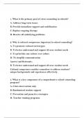 School Counselling Overview with Proven Answers and Explanations