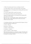 Professional School Counselor Exam&colon; Verified Answers & Rationale
