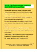 NBCMI CMI Exam practice Handbook Q&A 100&percnt; Guaranteed Pass