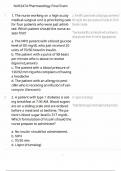 NUR2474 Pharmacology Final Exam&vert;VERSION  2025&vert; CORRECT ANSWERS