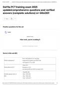 DaVita PCT training exam 2025 update&vert;comprehensive questions and verified answers &lpar;complete solutions&rpar; A&plus; GRADE&excl;&excl;