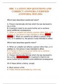 RBC 1 LATEST 2025 QUESTIONS AND CORRECT ANSWERS &lpar;VERIFIED ANSWERS&rpar;&vert; 2025-2026