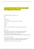 Louisiana Horticulture Exam study guide 2025 Questions and answers&period;