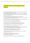 Louisiana Arborist Exam 2024 Questions and Verified Answers &lpar;2024 &sol; 2025&rpar; 100&percnt; Guarantee Pass