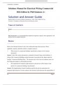 Solution and Answer Guide Electrical Wiring Commercial 18th Edition by Phil Simmons&comma; Ray C&period; Mullin&comma; Mark Ode
