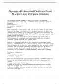 Dynatrace Professional Certificate Exam Questions And Complete Solutions