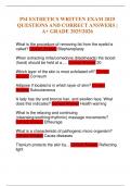 PSI ESTHETICS WRITTEN EXAM 2025 QUESTIONS AND CORRECT ANSWERS &vert; A&plus; GRADE 2025&sol;2026