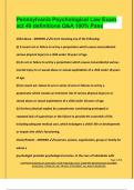 Pennsylvania Psychological Law Exam  act 49 definitions Q&A 100&percnt; Pass