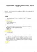 Test Banks For Guyton and Hall Textbook of Medical Physiology 14th Edition by John E&period; Hall Michael E&period; Hall ISBN NO10&comma;0323597122 ISBN NO 13&comma;978-0323597128 Chapter 1-86 Complete Guide A&plus;&period;pdf