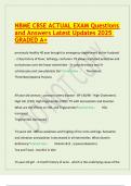 NBME CBSE ACTUAL EXAM Questions and Answers Latest Updates 2025 GRADED A&plus;
