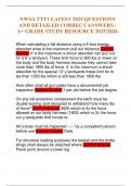 NWSA TTT1 LATEST 2025 QUESTIONS AND DETAILED CORRECT ANSWERS &vert; A&plus; GRADE STUDY RESOURCE 2025&sol;2026
