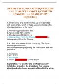 NUR401 EXAM 2025 LATEST QUESTIONS AND CORRECT ANSWERS &lpar;VERIFIED ANSWERS&rpar; &vert; A&plus; GRADE STUDY RESOURCE