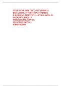 TEST BANK FOR  ORGANIZATIONAL  BEHAVIOR&comma; 15TH EDITION&comma; STEPHEN P&period; ROBBINS&comma; TIMOTHY A&period; JUDGE&comma; ISBN-10&colon; 0132834871&comma; ISBN-13&colon; 9780132834872&comma; ISBN-10&colon; 0133029905&comma; ISBN-13&colon; 9780133029901