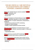 NUR 401 CRITICAL CARE 2025 FINAL EXAM QUESTIONS AND CORRECT ANSWERS &vert; VERIFIED ANSWERS