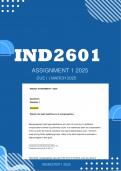 IND2601 Assignment 1 Semester 1 2025 &vert; March 2025