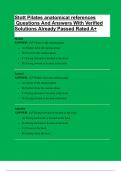 Stott Pilates anatomical references  Questions And Answers With Verified Solutions Already Passed Rated A&plus;