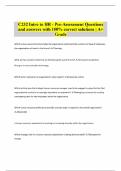 C232 Intro to HR - Pre-Assessment Questions and answers with 100&percnt; correct solutions &vert; A&plus; Grade