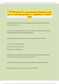 C785 Biochemistry preassessment Questions and answers already graded A&plus;&vert; Updated & Verified &vert;