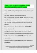 TDLR EXAM PACKAGE DEAL QUESTIONS AND VERIFIED DETAILED ANSWERS &vert; 100&percnt; GUARANTEED PASS &vert; ALREADY GRADED A&plus;