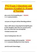 PN2 Exam 2 Questions and Answers &lpar;Graded A&rpar;&comma; Exams of Nursing